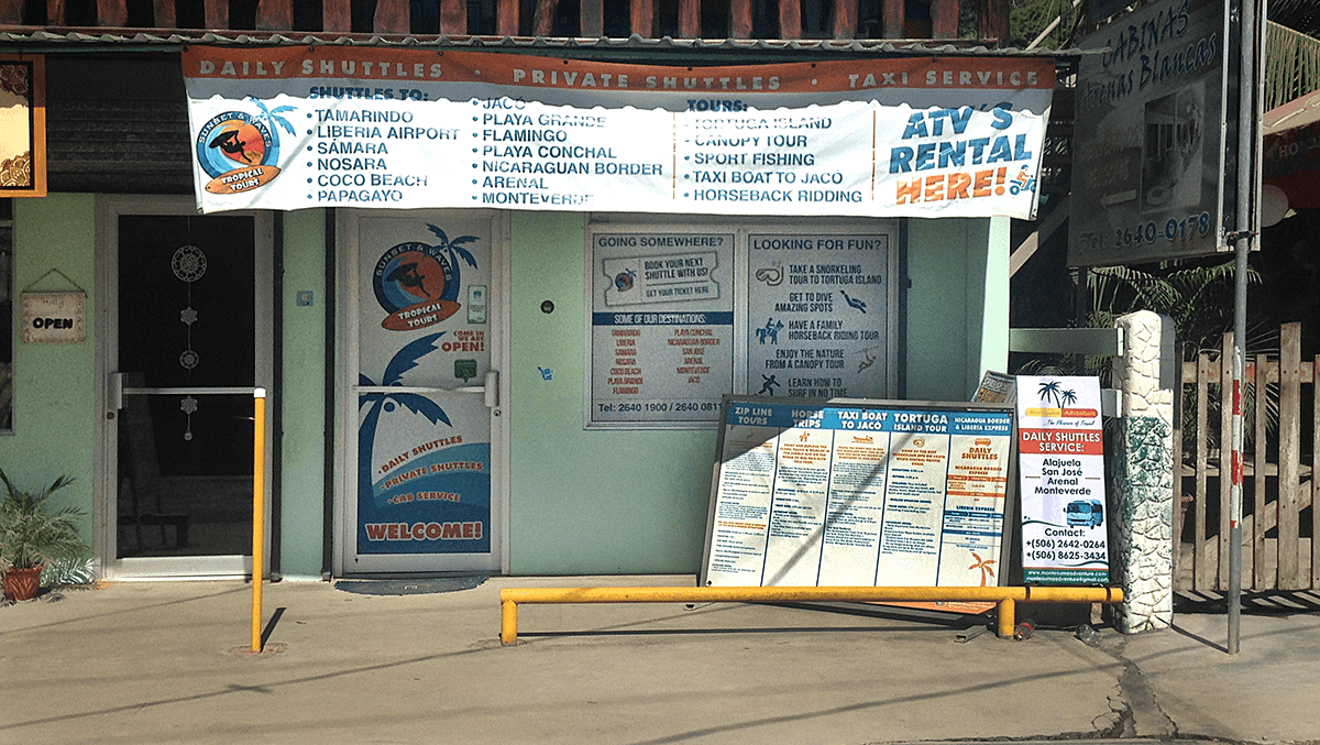 Tropical Tours Shuttles Office in Santa Teresa